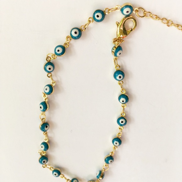 14k Gold Filled ‘Evil Eye’ Bracelet - Picture 7 of 7